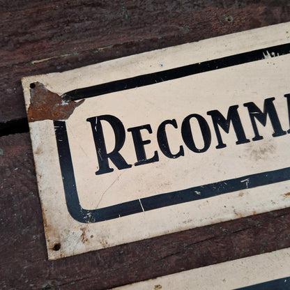 Plaque de récompense « Recommandé 1937, 1938 »