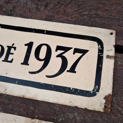 Plaque de récompense « Recommandé 1937, 1938 »