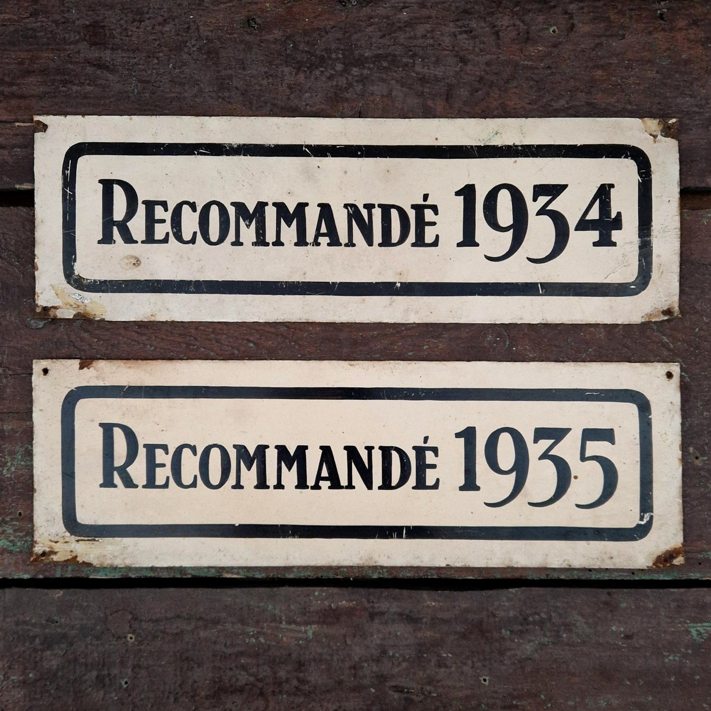 Plaque de récompense « Recommandé 1934, 1935 »