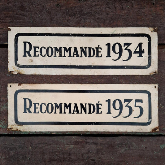 Plaque de récompense « Recommandé 1934, 1935 »