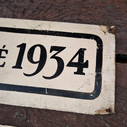 Plaque de récompense « Recommandé 1934, 1935 »