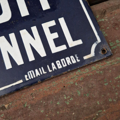 Enameled sign "Goods Lift Personnel Forbidden"