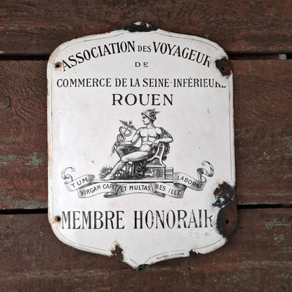 Enameled sign "Commercial Travellers' Association"