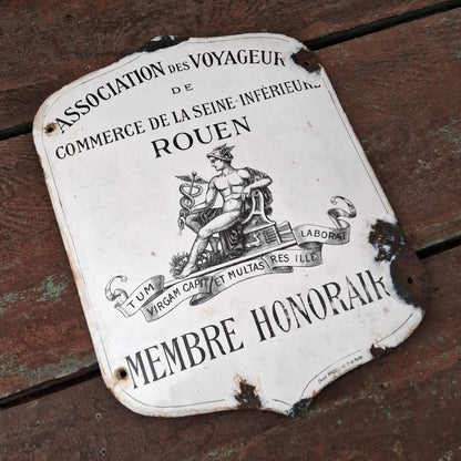 Enameled sign "Commercial Travellers' Association"