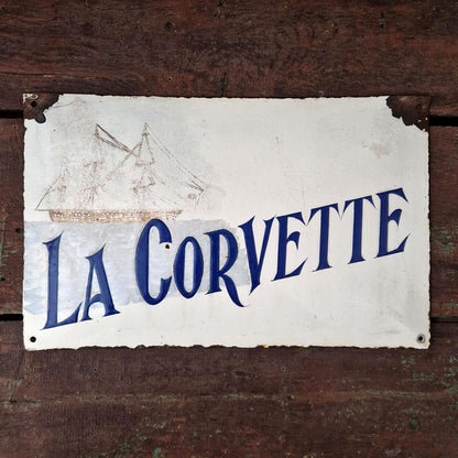 Enamelled plaque from Villa "La Corvette"