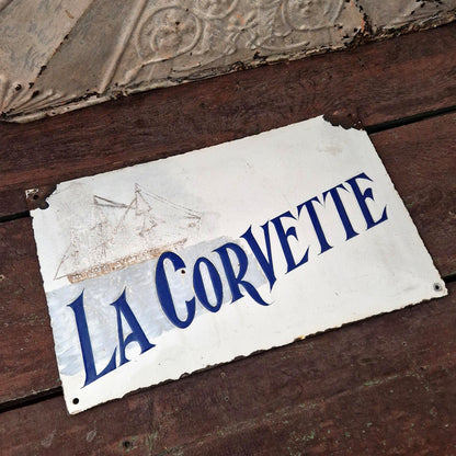Enamelled plaque from Villa "La Corvette"