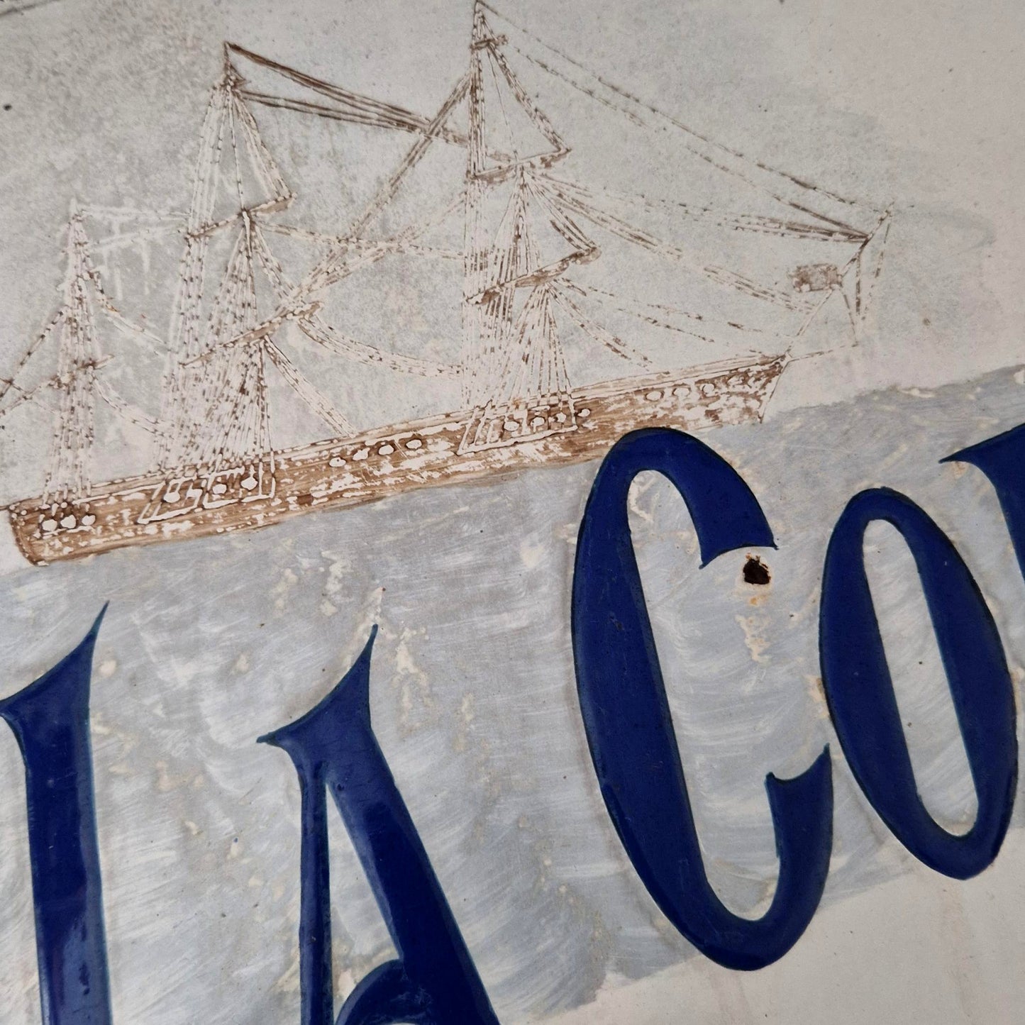 Enamelled plaque from Villa "La Corvette"