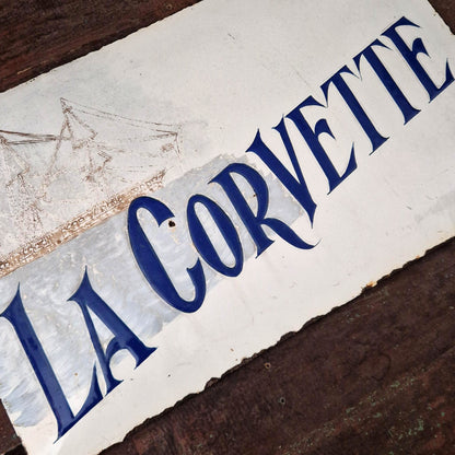 Enamelled plaque from Villa "La Corvette"