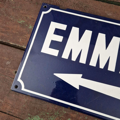 Ancienne plaque émaillée « EMMAÜS »