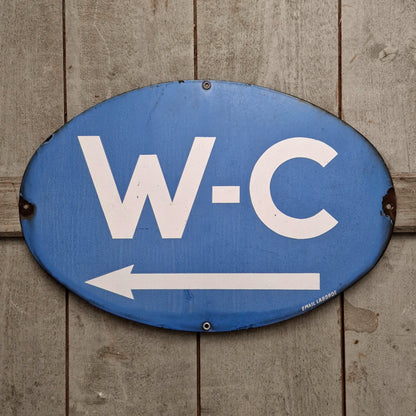 Plaque émaillée « W-C » XXL - Émail Laborde