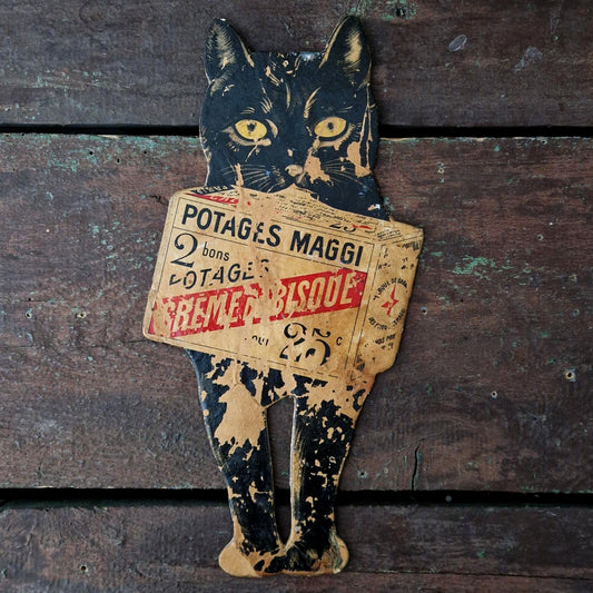 Rare publicité Chat « Potages Maggi - Crème de Bisque »