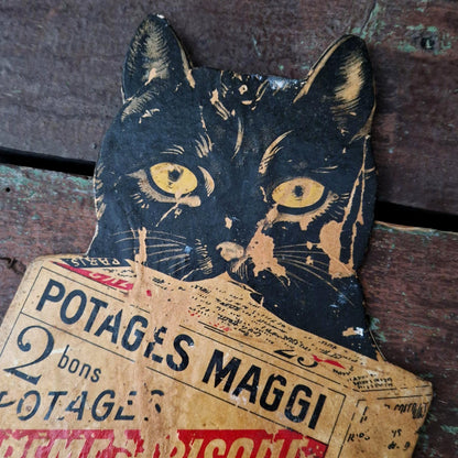 Rare publicité Chat « Potages Maggi - Crème de Bisque »