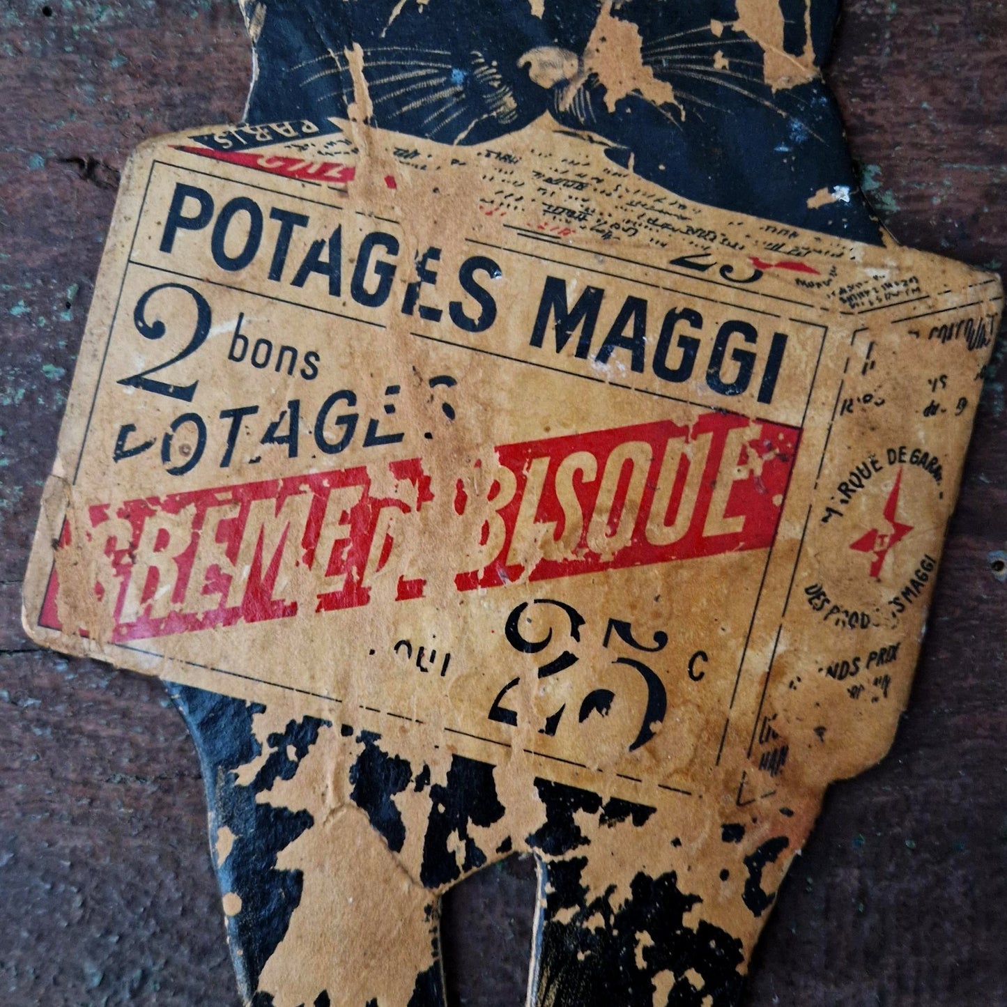 Rare publicité Chat « Potages Maggi - Crème de Bisque »