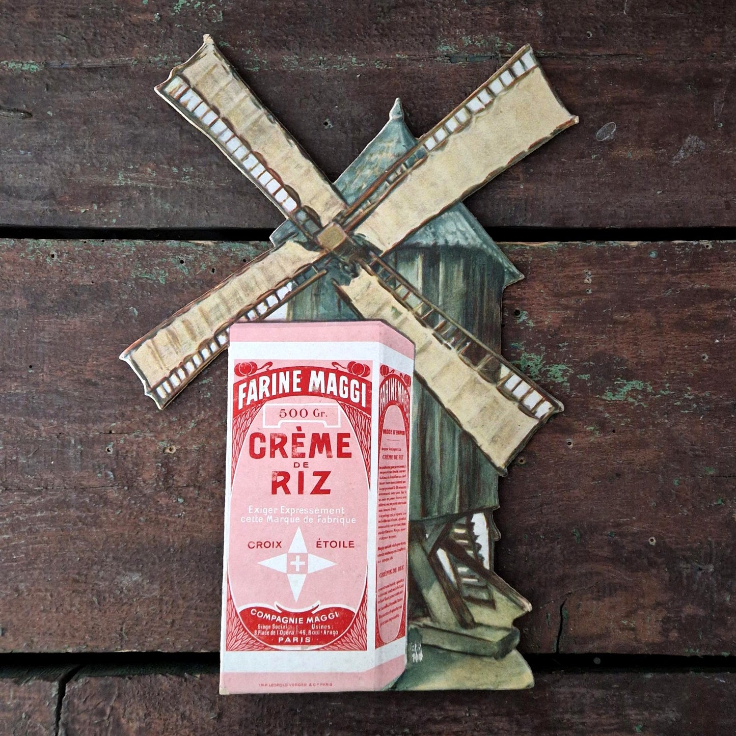 Carton publicitaire « Farine Maggi - Crème de Riz »