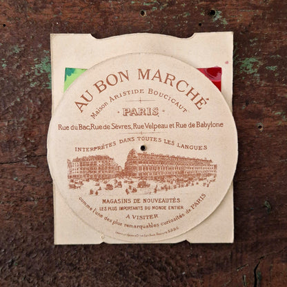 Ancienne publicité à système « Au Bon Marché - Parc Monceau »