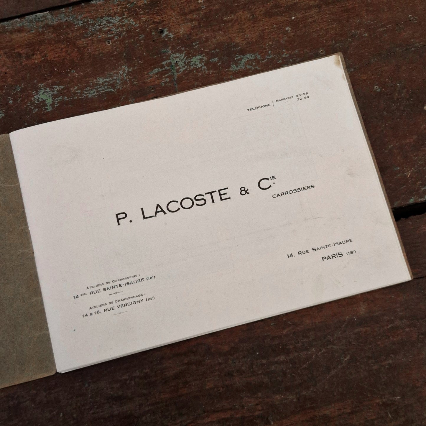 Rare catalogue de véhicules utilitaires publicitaires - Vers 1920