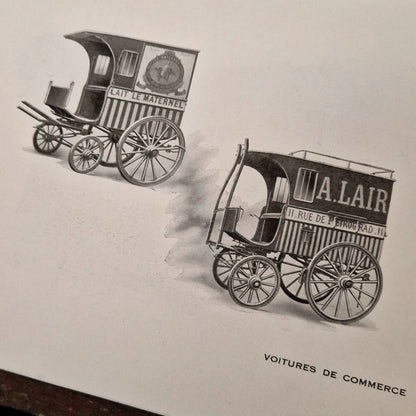Rare catalogue de véhicules utilitaires publicitaires - Vers 1920
