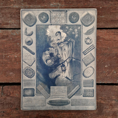 Carton pub ancien LU « Pierrot aux biscuits » - Lefèvre-Utile Nantes