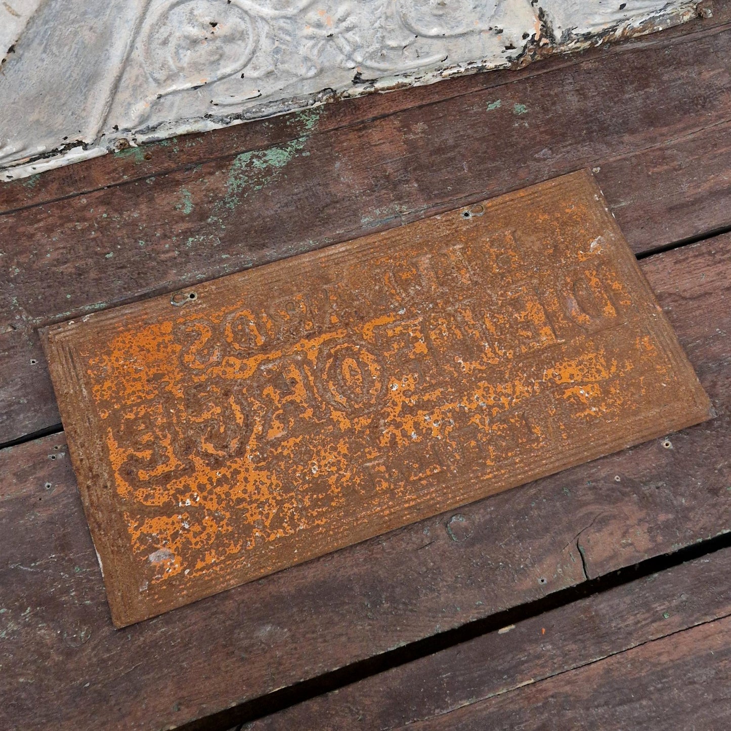 Tôle publicitaire ancienne « Billards Delforge - Lille »