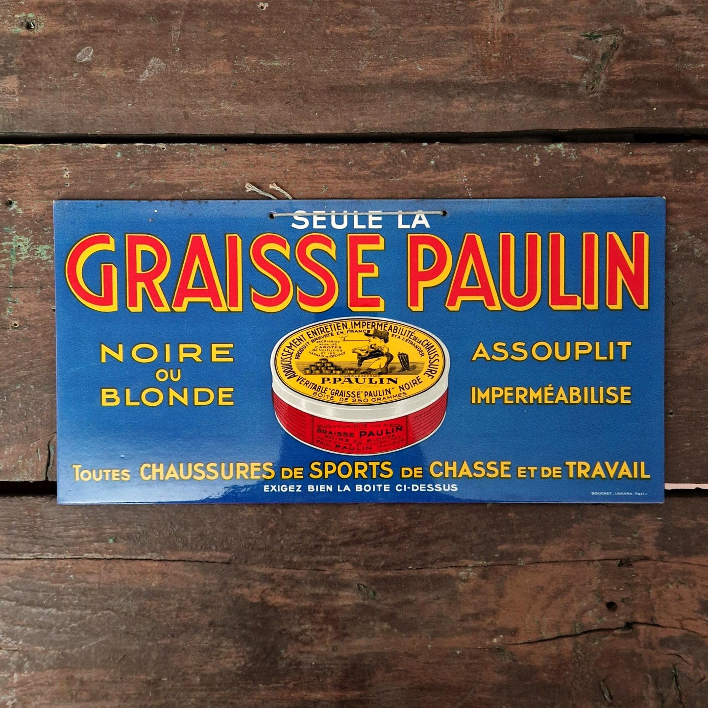Carton publicitaire ancien « Graisse Paulin » - Cirage