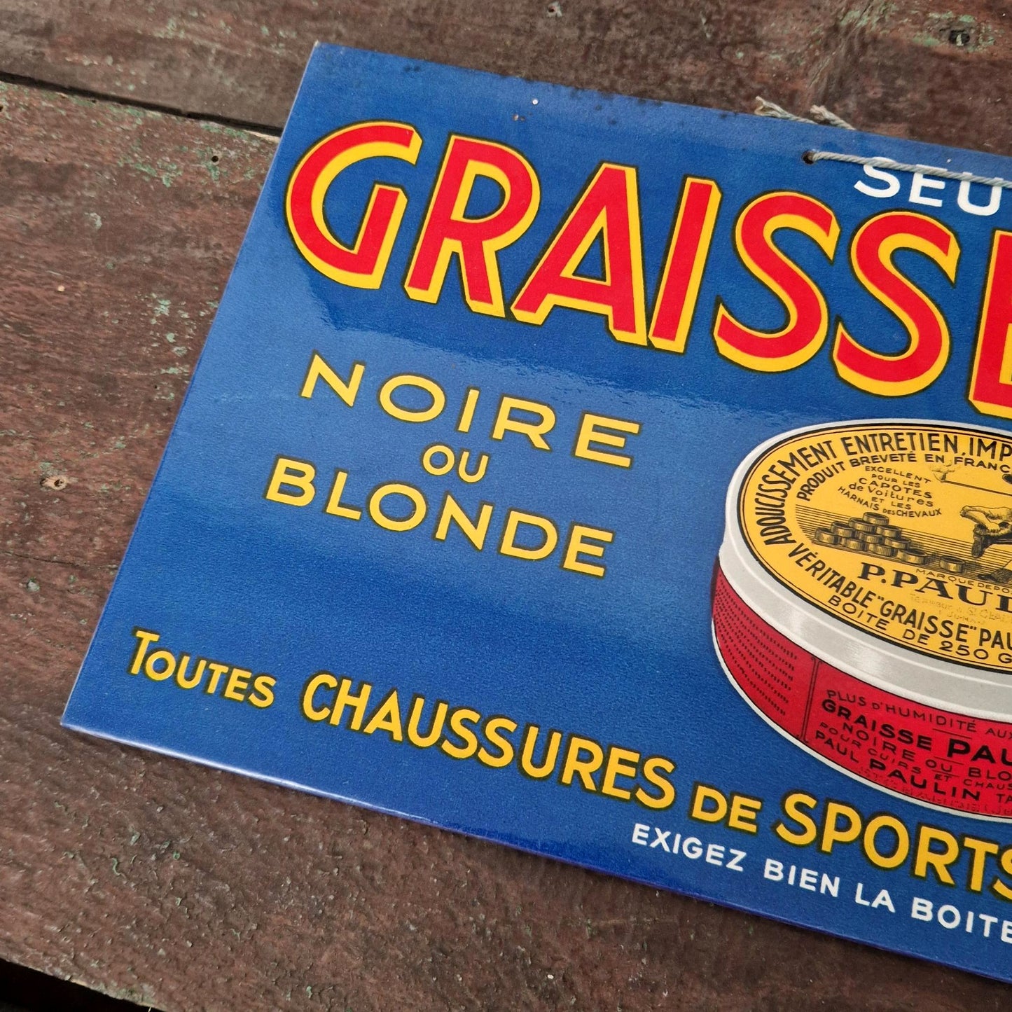 Carton publicitaire ancien « Graisse Paulin » - Cirage