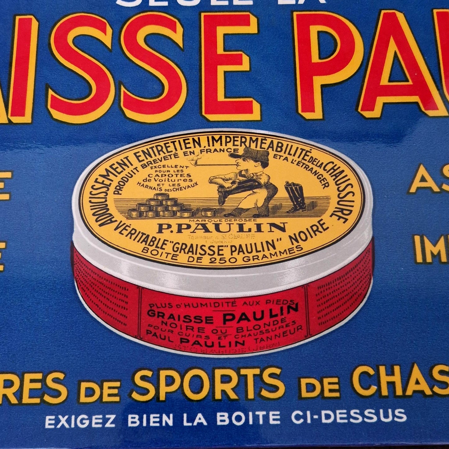 Carton publicitaire ancien « Graisse Paulin » - Cirage