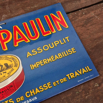 Carton publicitaire ancien « Graisse Paulin » - Cirage