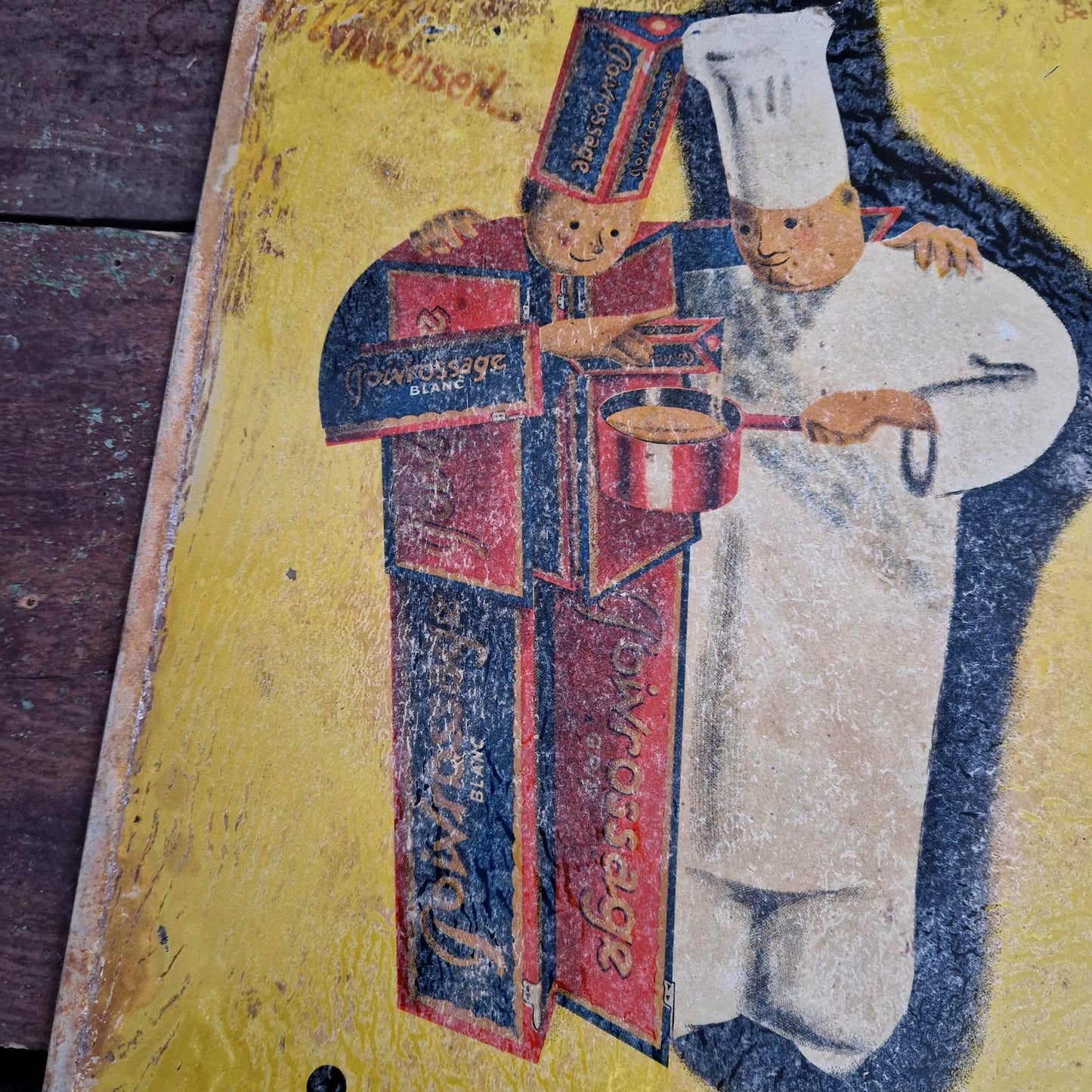 Tôle lithographiée publicitaire « Poivrossage - Le Poivre Véritable »