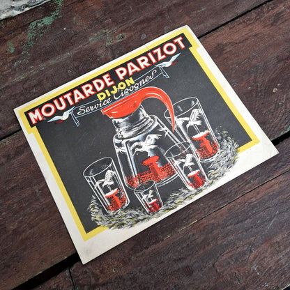 Ancienne publicité « Moutarde Parizot Dijon - Service Cigognes »