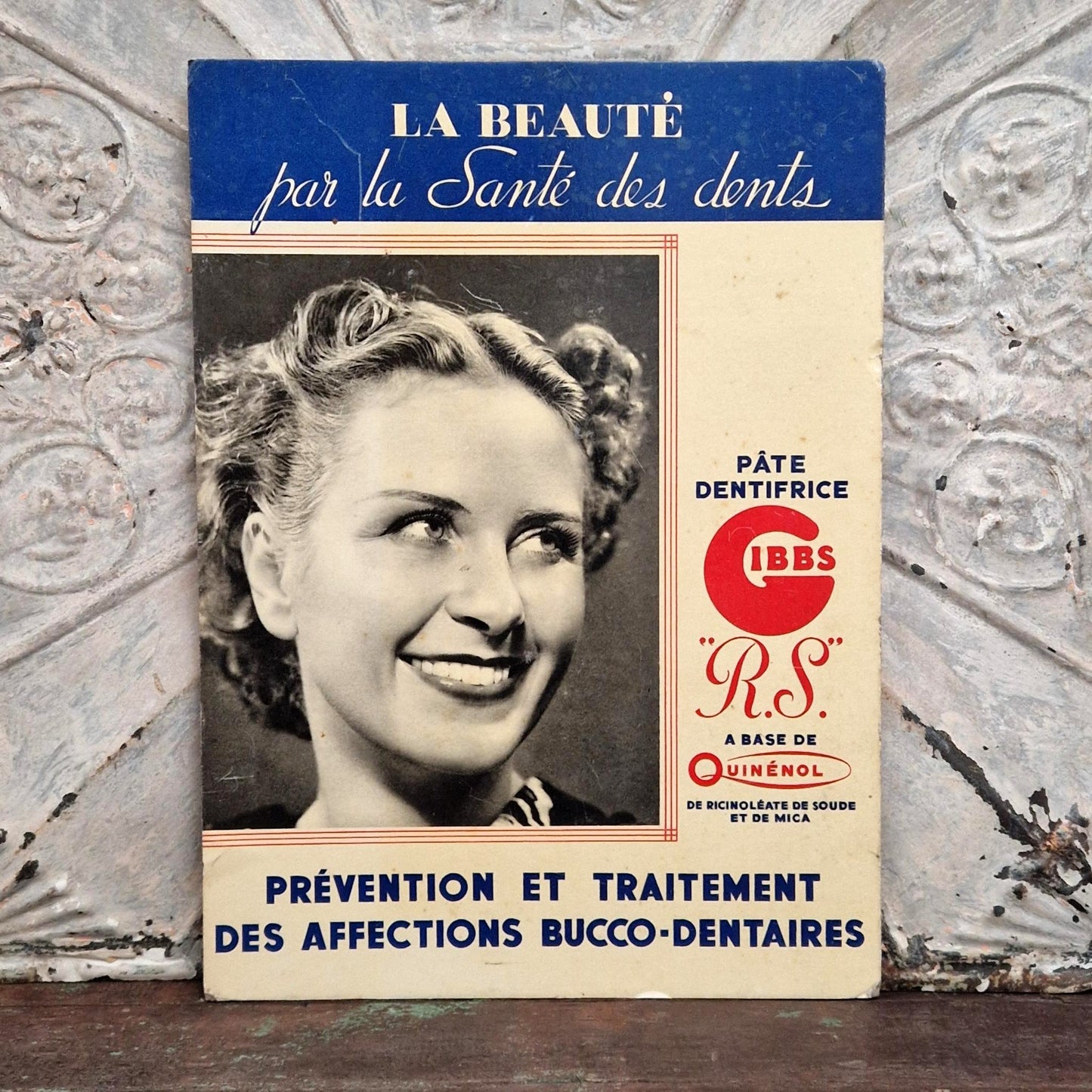 Carton publicitaire ancien « Gibbs R.S. »