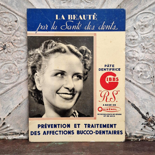 Carton publicitaire ancien « Gibbs R.S. »