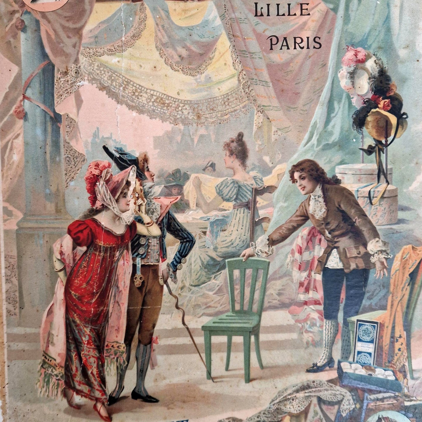 Carton pub « J. Thiriez - Cordonnet à la Tête de Cheval »