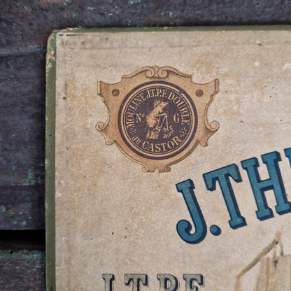 Carton publicitaire ancien « J. Thiriez Père & Fils » - Lille / Paris