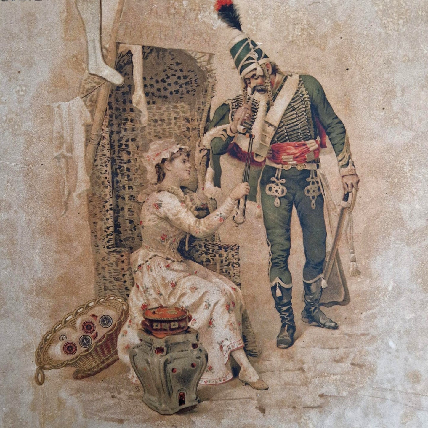 Carton publicitaire ancien « J. Thiriez Père & Fils » - Lille / Paris
