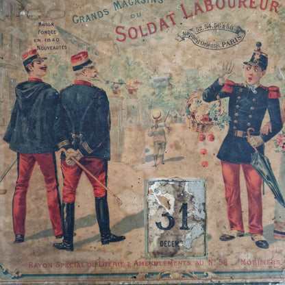 Carton « Grands Magasins du Soldat Laboureur - Paris », XIXe