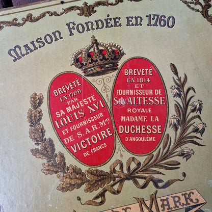 Rare carton publicitaire « Chocolat Lombart »,  Vers 1900