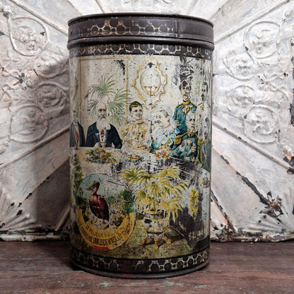 Rare grande boîte d'épicerie « Pélican Rouge » - 1899