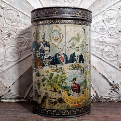 Rare grande boîte d'épicerie « Pélican Rouge » - 1899