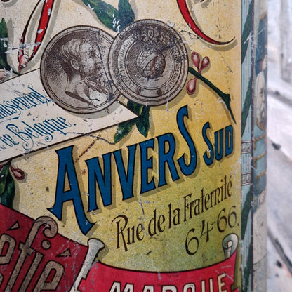 Rare grande boîte d'épicerie « Pélican Rouge » - 1899
