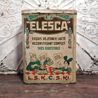 Grande boîte d'étalage d'épicerie « Elesca » - Vers 1920