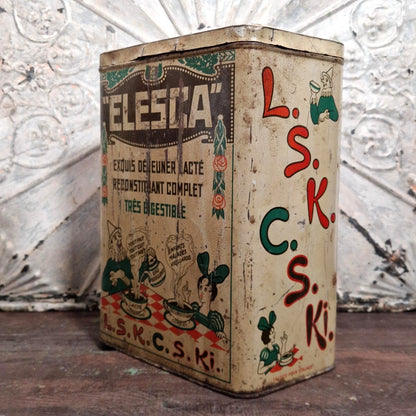 Grande boîte d'étalage d'épicerie « Elesca » - Vers 1920
