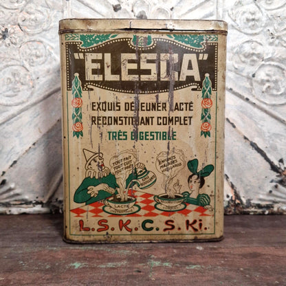 Grande boîte d'étalage d'épicerie « Elesca » - Vers 1920