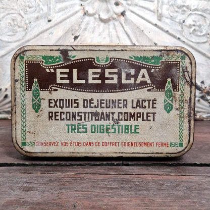 Grande boîte d'étalage d'épicerie « Elesca » - Vers 1920