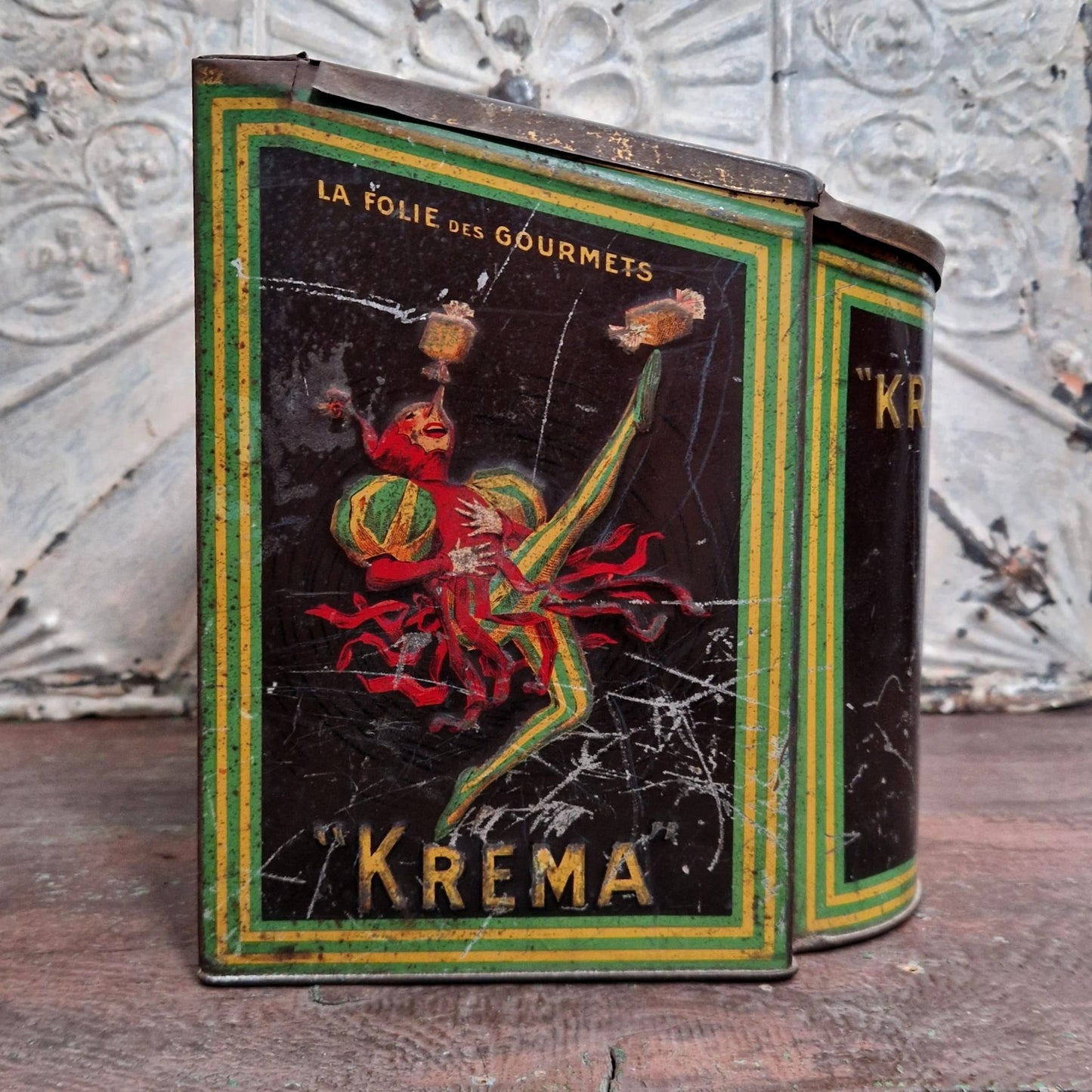 Ancienne boîte distributeur de comptoir « Krema » - Jean d'Ylen