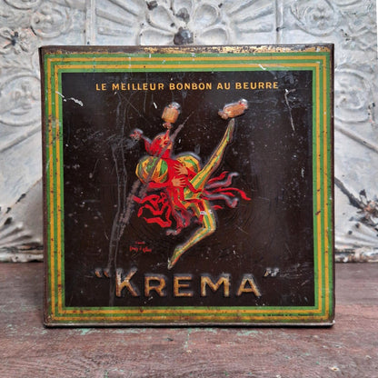 Ancienne boîte distributeur de comptoir « Krema » - Jean d'Ylen