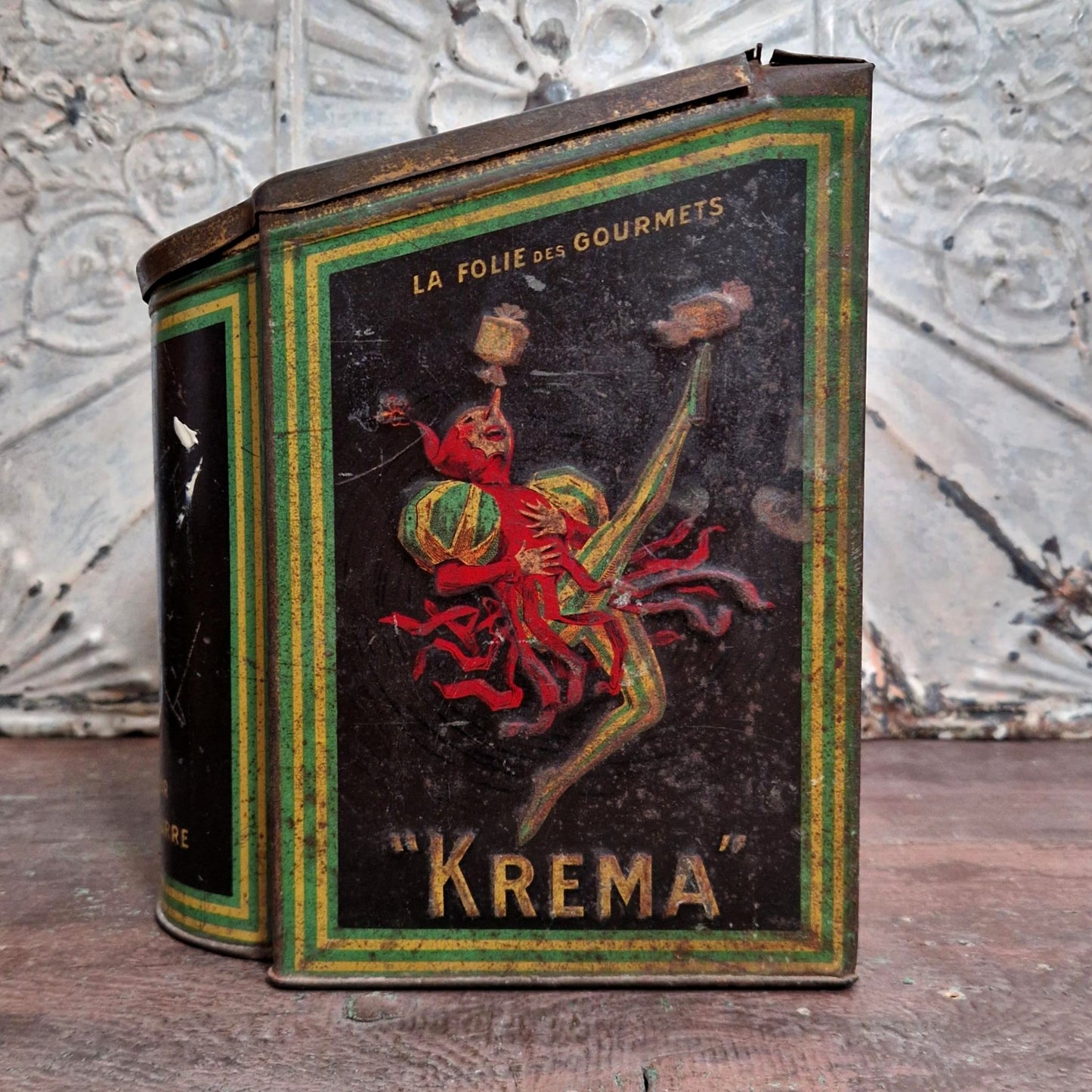 Ancienne boîte distributeur de comptoir « Krema » - Jean d'Ylen