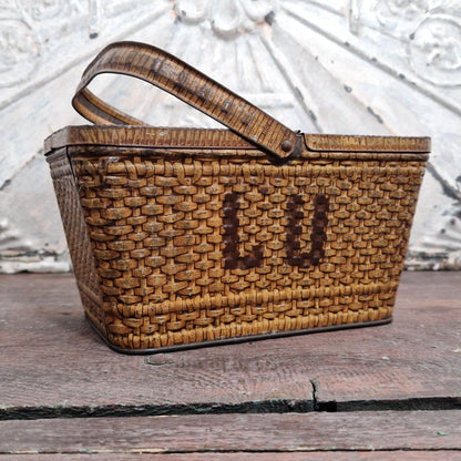 Boîte à biscuits LU « Panier en osier » - 1ère version 1897