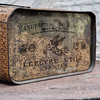 Boîte à biscuits LU « Panier en osier » - 1ère version 1897