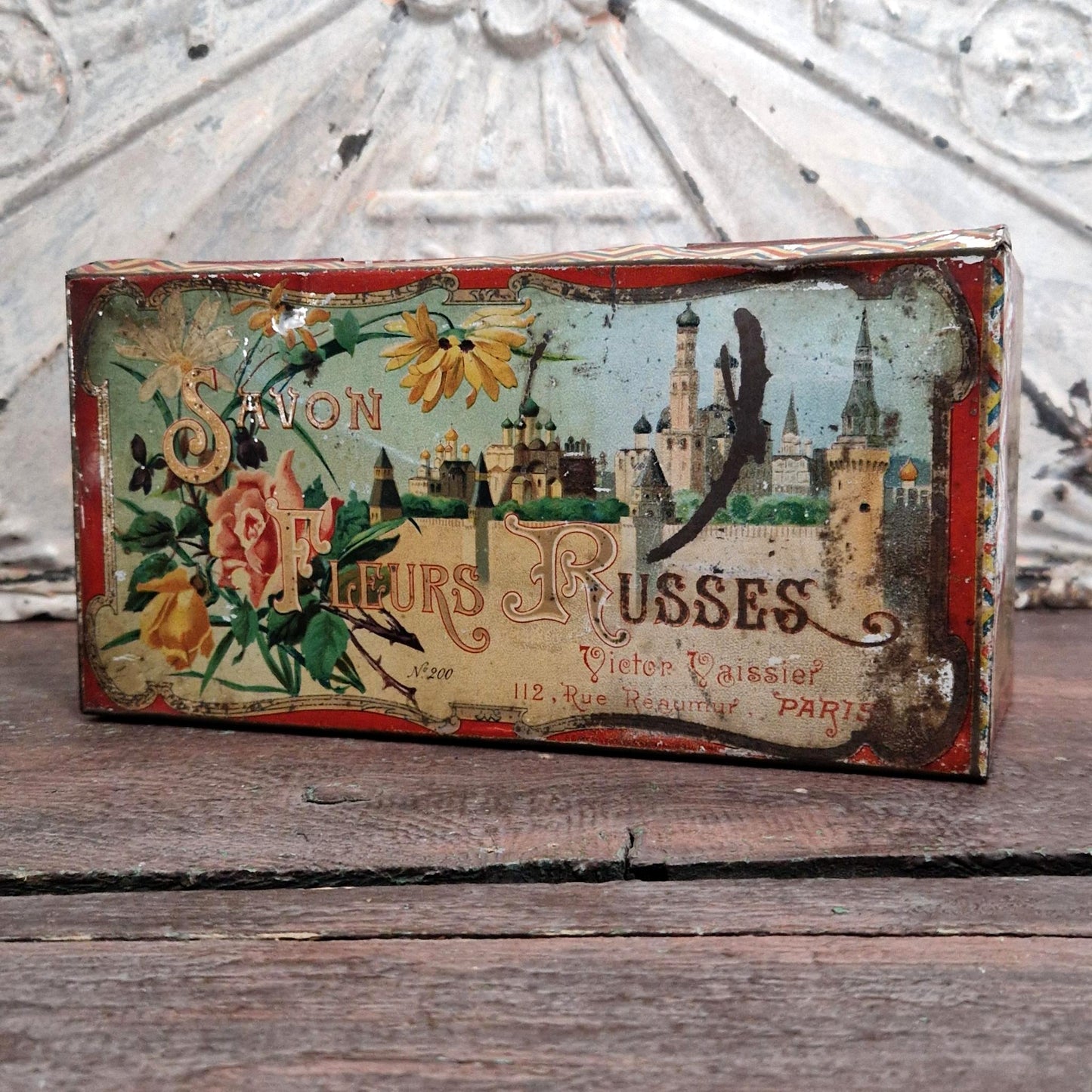 Boîte « Savon Fleurs Russes » - Victor Vaissier, Vers 1900