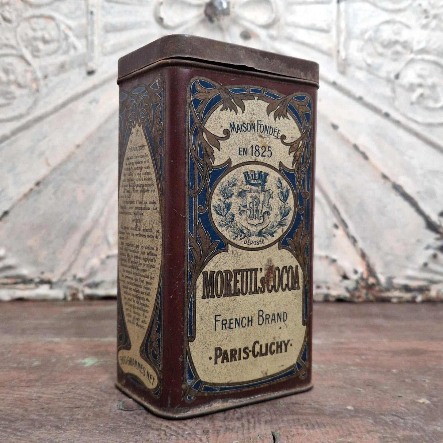 Rare Boîte Cacao Moreuil (Paris-Clichy) - 500g